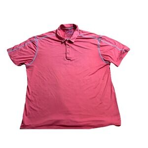 IBKUL Performance Golf Polo Mens Extra Large‎ Pink Short Sleeve Shirt UPF 50